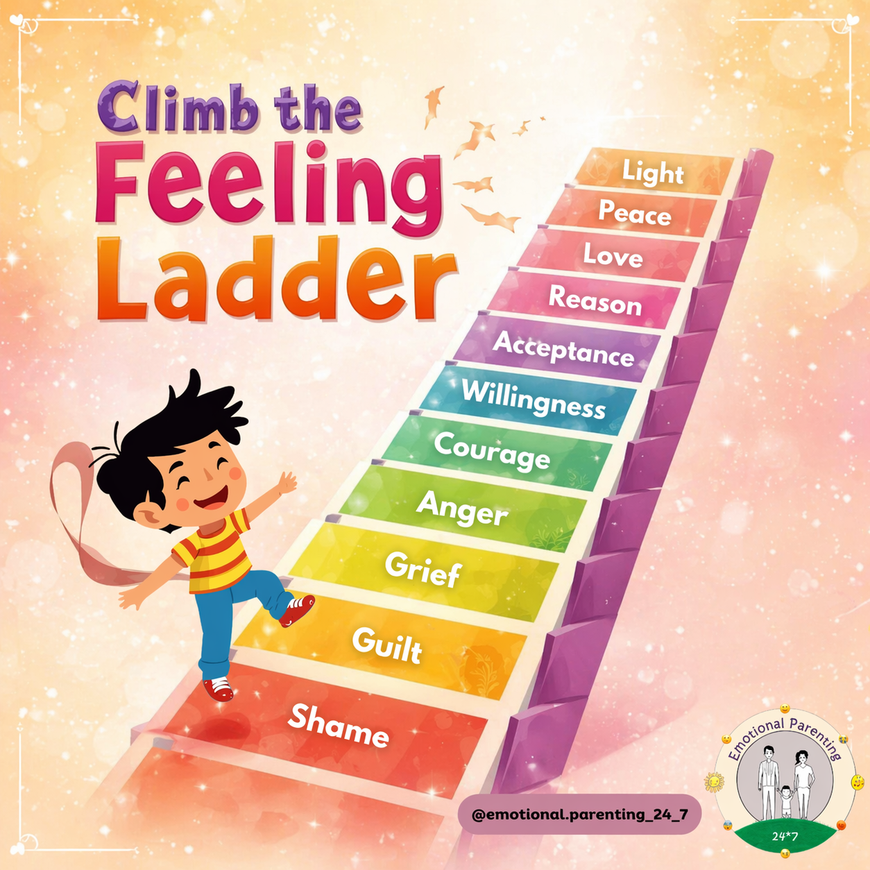 Climb the Feeling Ladder — emotions from shame to light